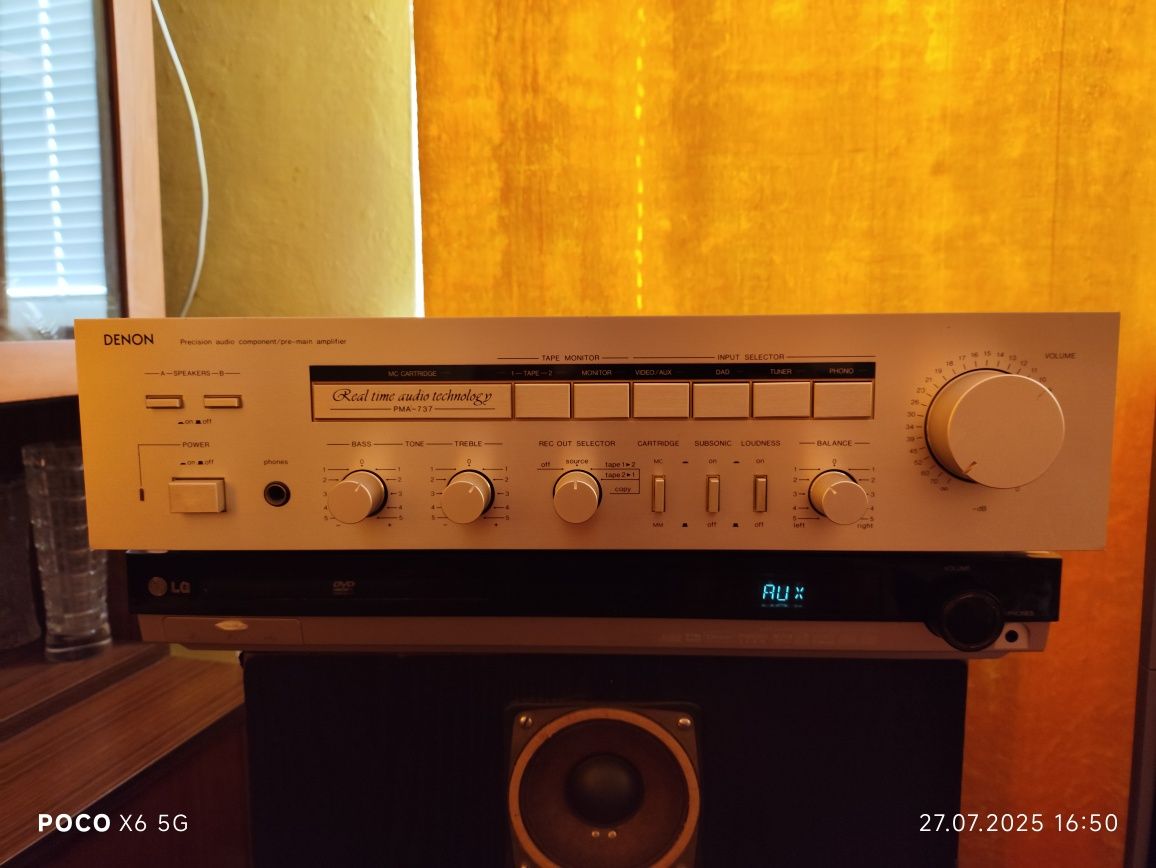 Продам комплект японский усилитель Denon и колонки амфитон 35ас-018