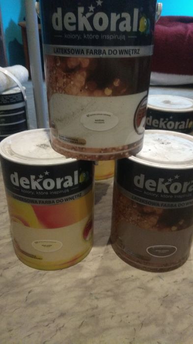 Sprzedam nowe farby lateksowe Dekoral oraz farby do metali