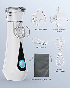 Przenośny nebulizator ultradźwiękowy Hygelink JM-06802.