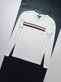 Кофта лонгслив мужской белый Tommy Hilfiger. Размер - XL