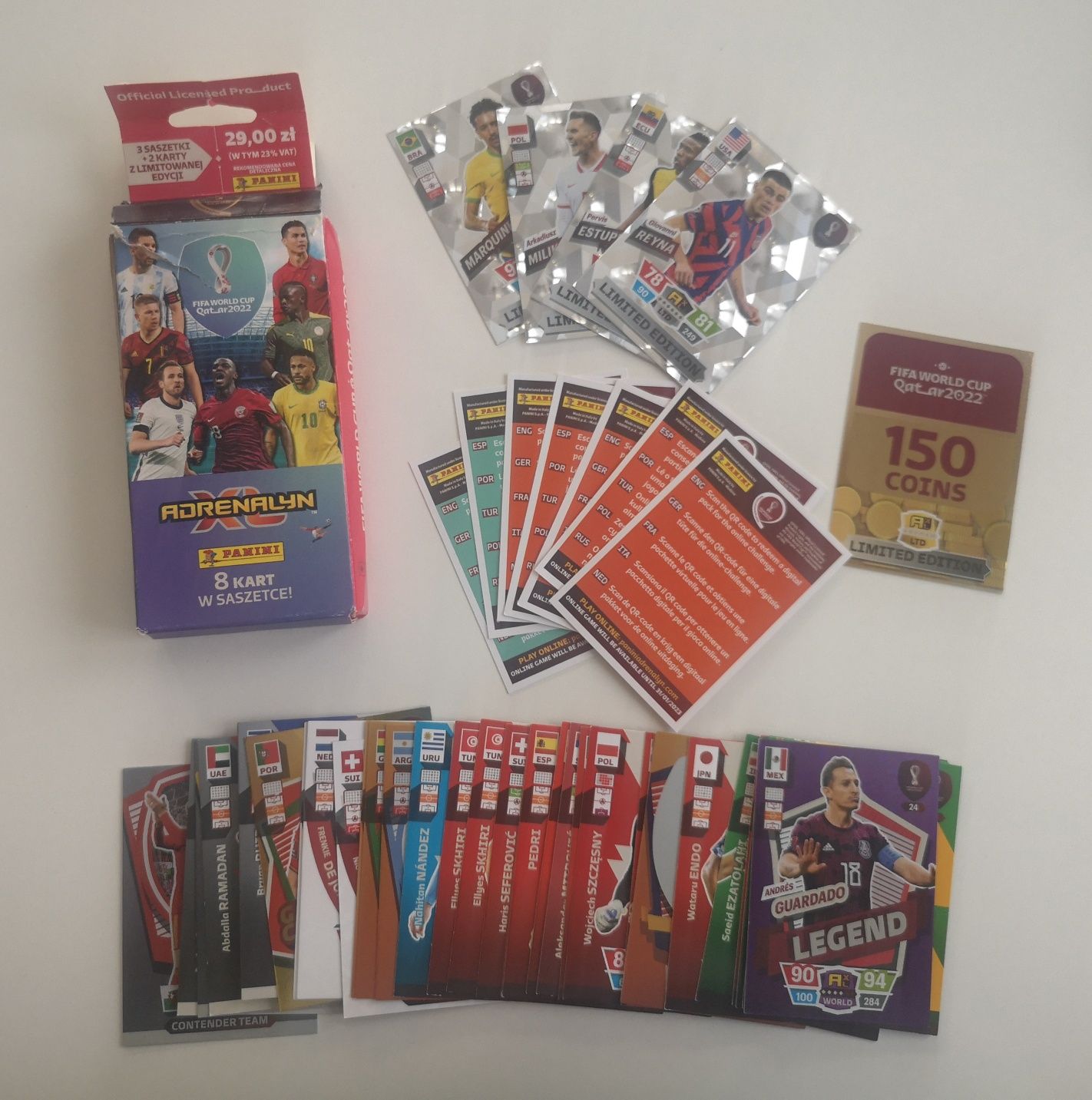 KARTY Fifa World Cup Qatar 2022 panini adrenalyn NOWE zamiana sprzedaż