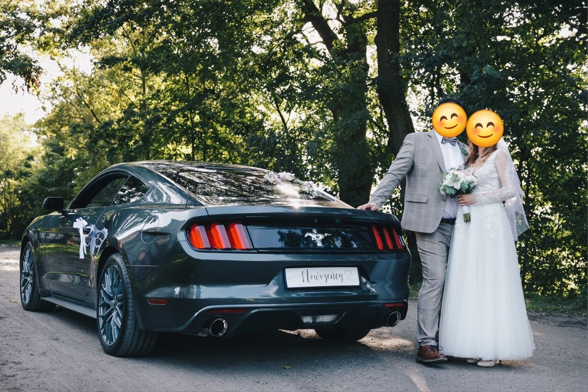 Auto do ślubu, ford Mustang, wynajem auta, samochód na wesele. Cabrio