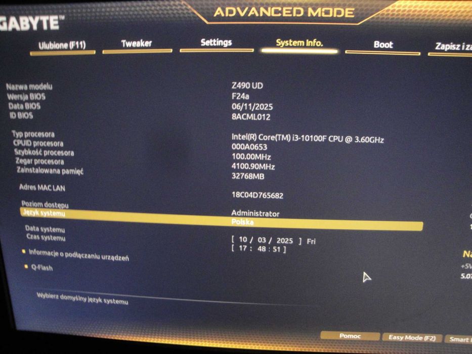 Płyta główna Gigabyte Z490 UD Socket 1200