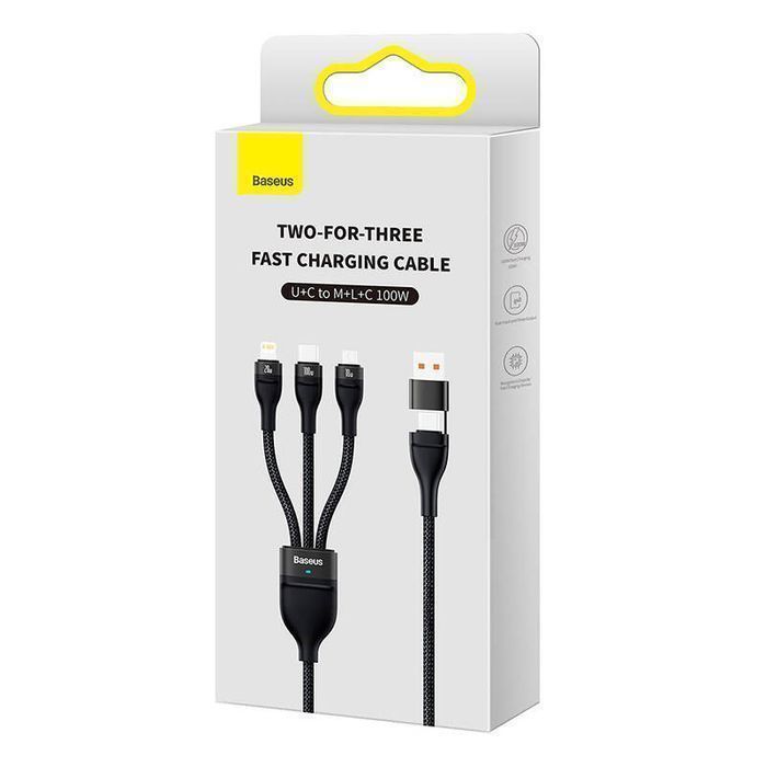Flash Micro Usb Baseus Series Usb Usb-C 100W, (Czarny) Lightning,
