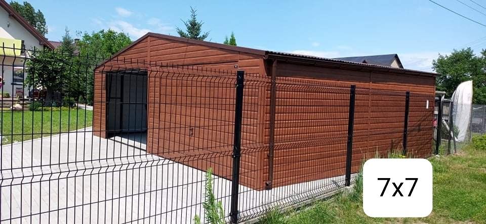 Garaże drewnopodobne 6x6 profil zamknięty