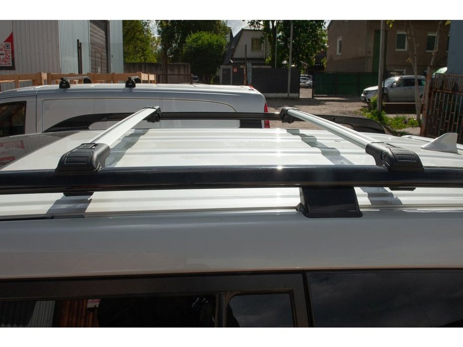 Renault Megane II 2004-2009 Перемички на рейлінги під ключ 2 шт Сірий