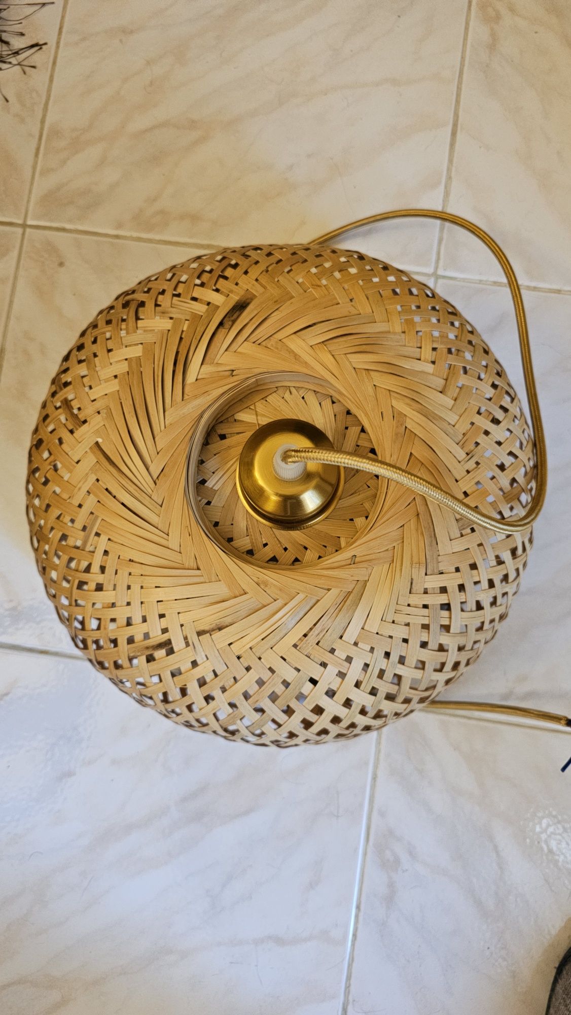 Candeeiro em Bamboo NOVO