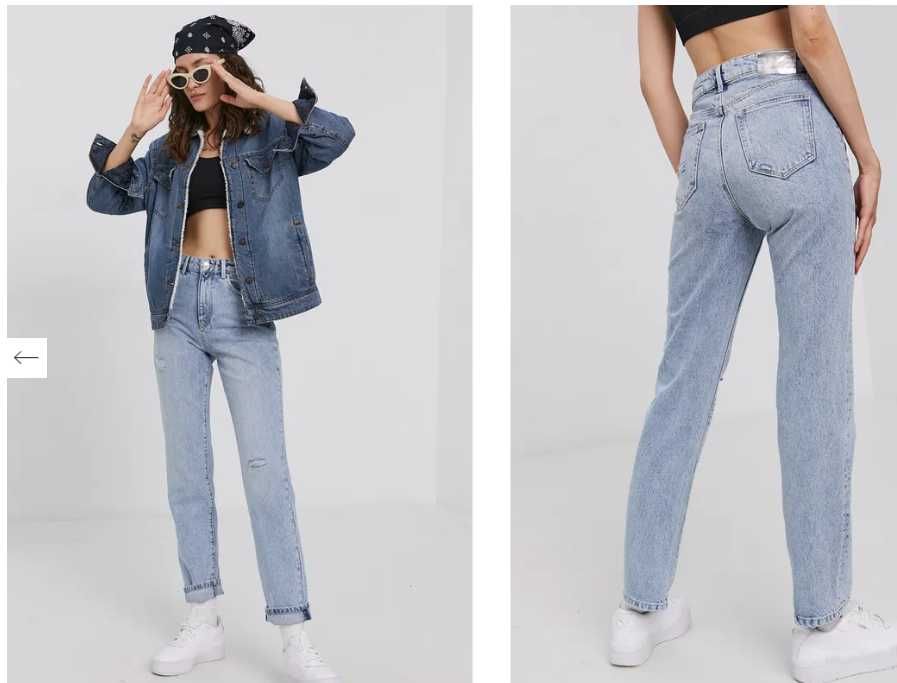 Блакитні прямі джинси straight ONLY М