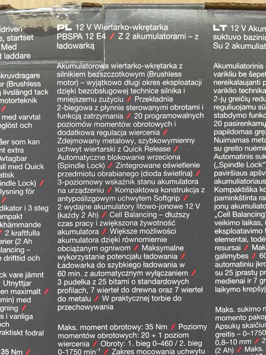 NOWA Wiertarko - wkrętarka PARKSIDE 12V PBSPA 12 2aku gwarancja 5 lat