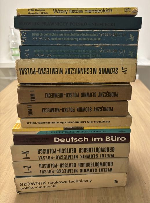 16 książek - specjalistyczne słowniki niemiecko polskie - zestaw