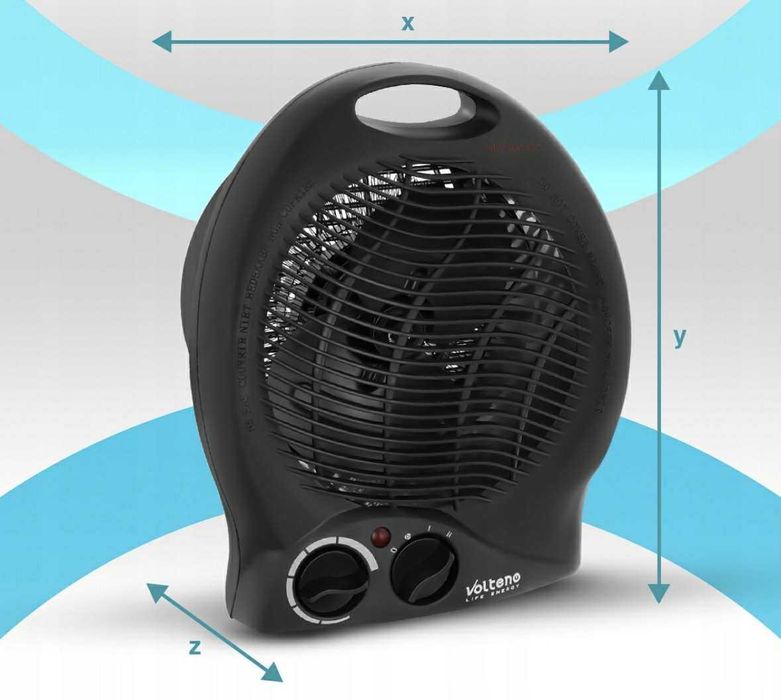 FARELKA GRZEJNIK Elektryczny 2000W 3 Poziomy z termostatem do biur dom