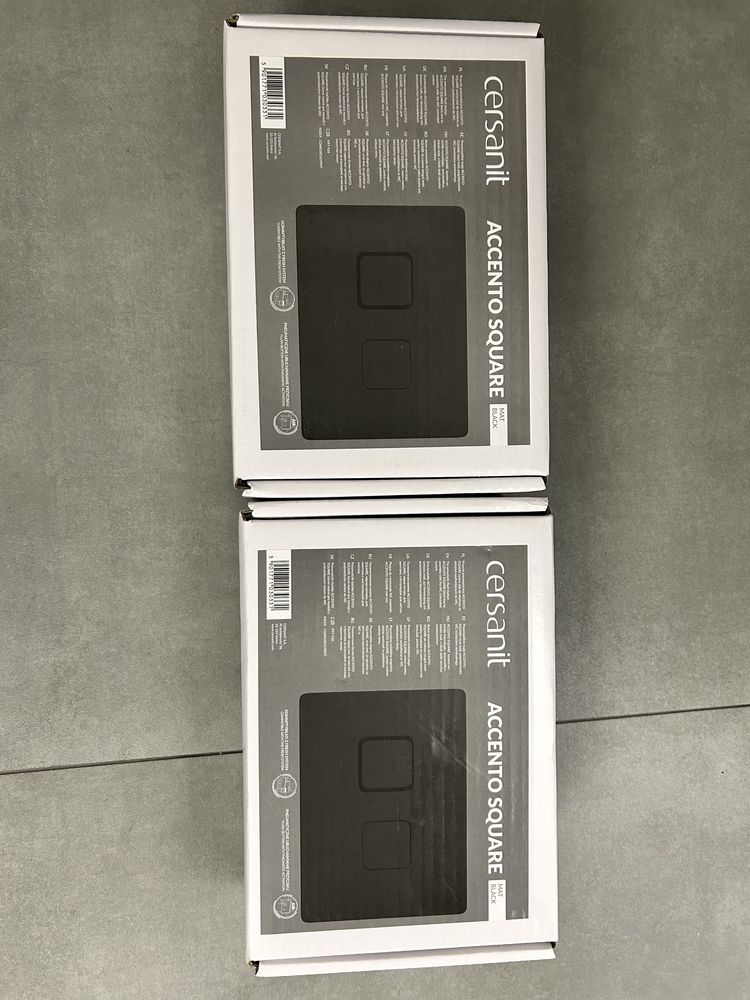 2szt Przyciski Cersanit Accento Square chrom