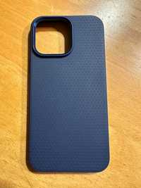 Nowe Etui Spigen Liquid Air Iphone 14 pro max, navy blue, plecki,