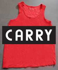 Bluzka S damska czerwona CARRY casual firmowa na ramiączka