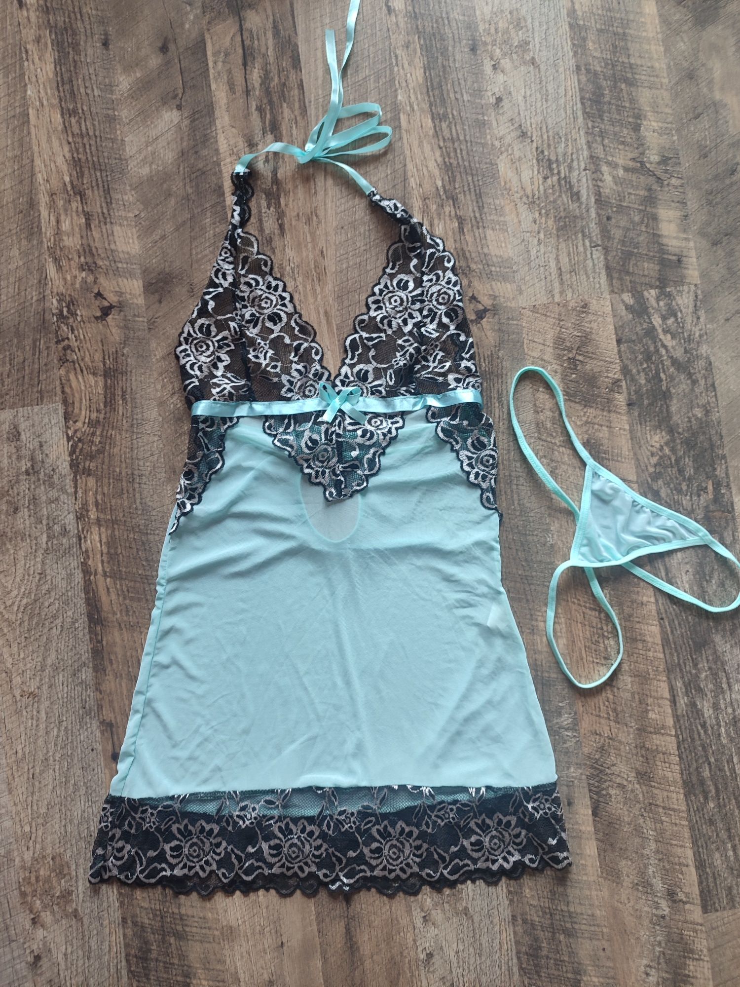 Koszulka bielizna sexy stringi S