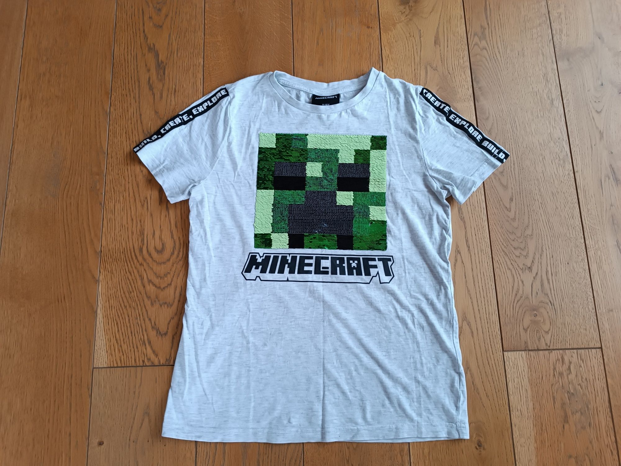 Koszulka t-shirt r. 146 Minecraft cekiny