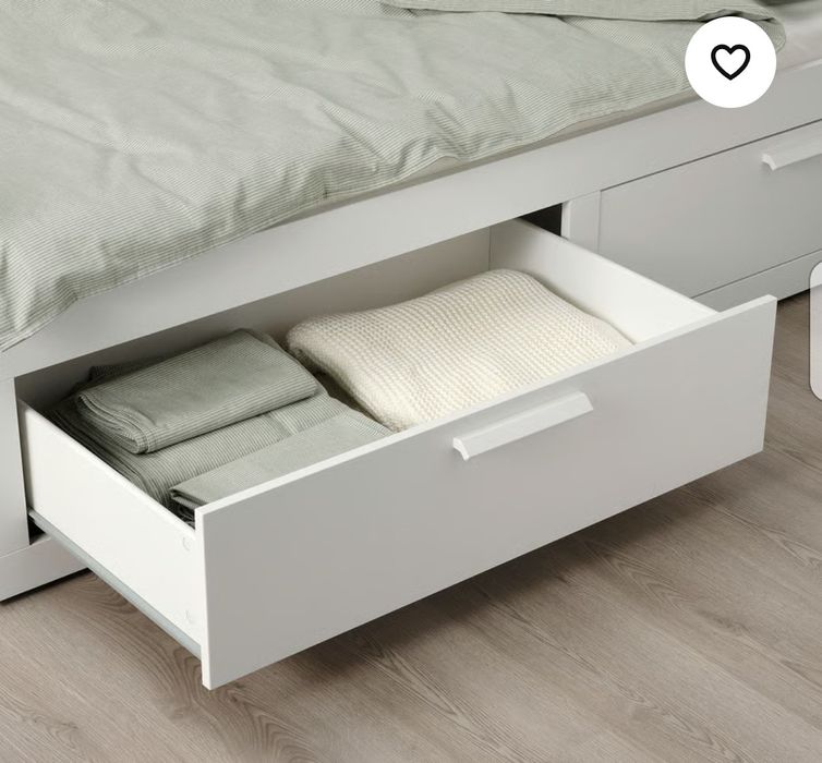 Cama 80x200cm individual ou dupla com 2 gavetões