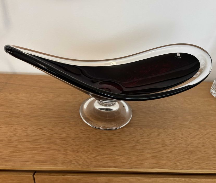 Peça de decoração em vidro artesanal da Marinha Grande