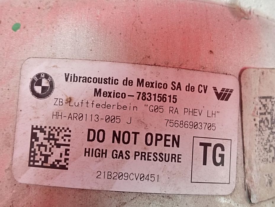 Пневмостойка BMW X5 G05 2019 - 2025 Пневмостійка задня ліва БМВ Х5 Г05