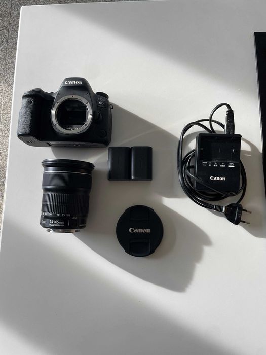Canon 6D Mark II + 24-105 IS SMT + 2 Baterias + Carregador