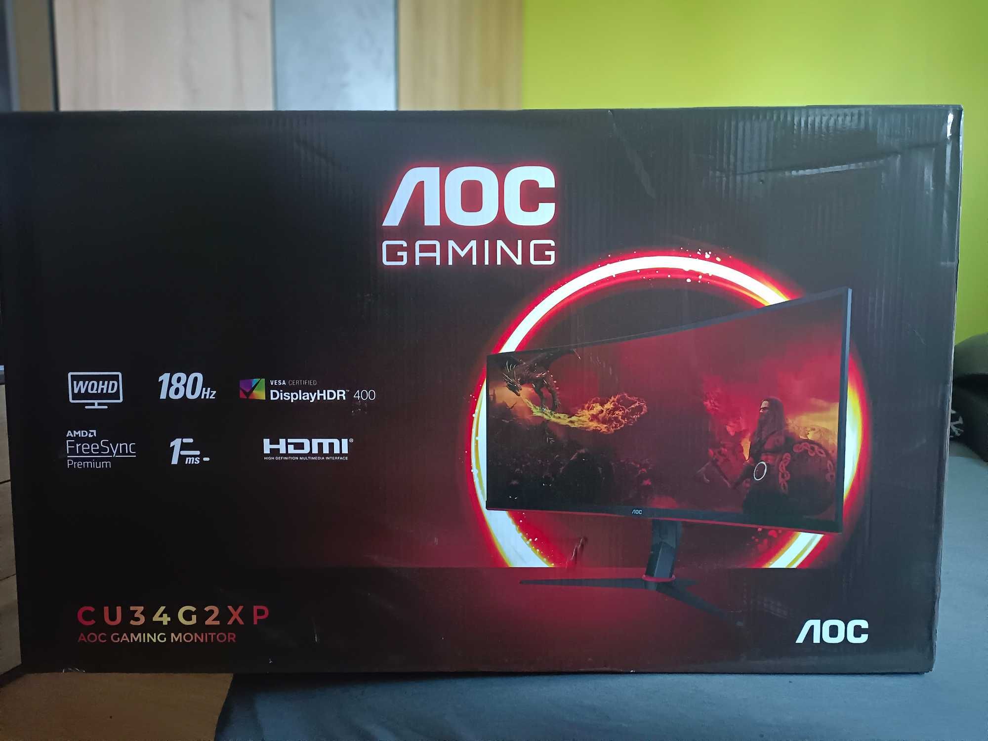Monitor 34 cale AOC  gaming