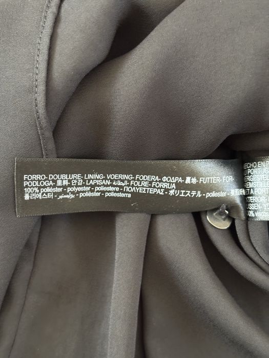 Sukienka długa midi Massimo Dutti rozmiar S wiskoza szara czarna