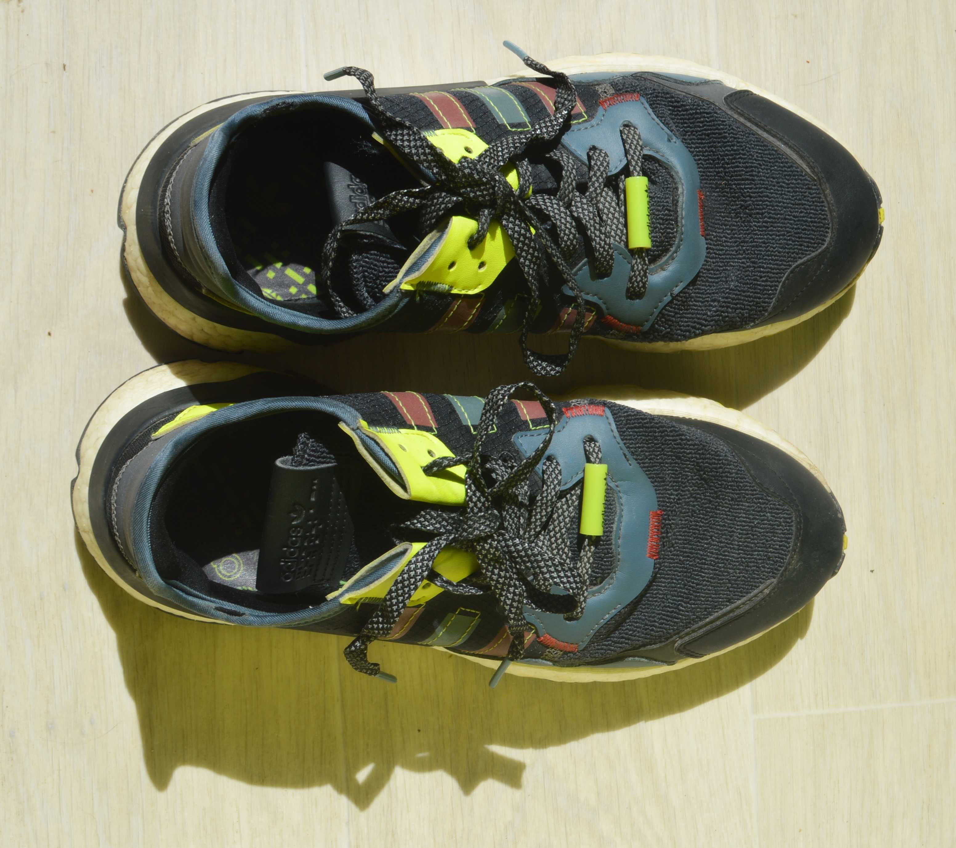 Кроссовки адидас Nite Jogger Grey Blue Yellow p:42