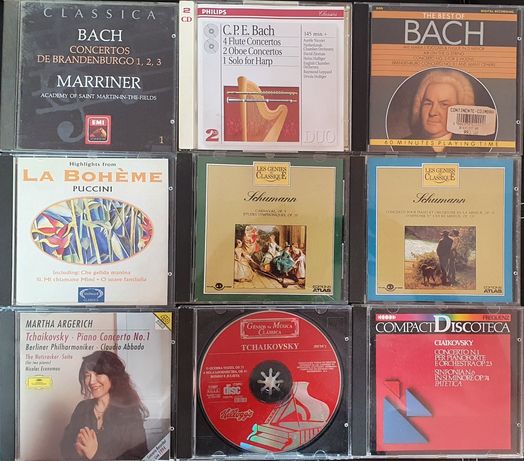 Cds de música clássica. Bach, Puccini, Schumann, Wagner, Handel etc