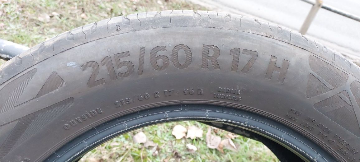 Opony letnie 215/60 R17 Continental- używane 2022