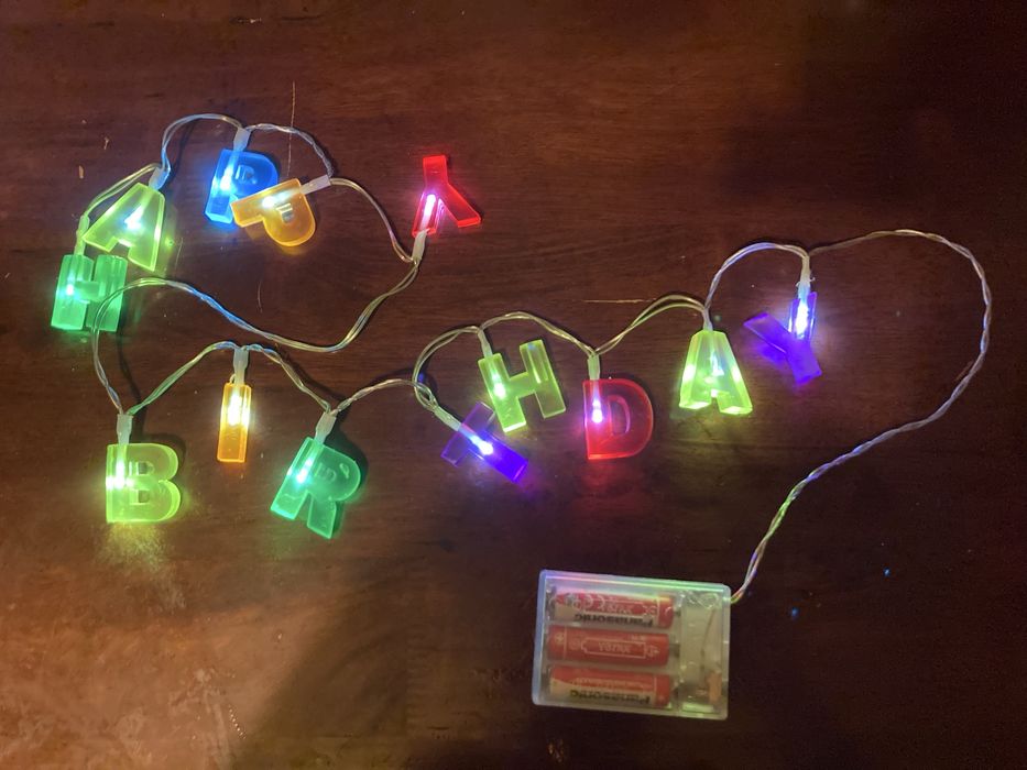 Lampki Happy Birthday dekoracyjne