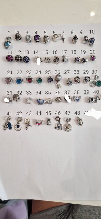 Charmsy do bransoletki. Nowe, srebrne s925