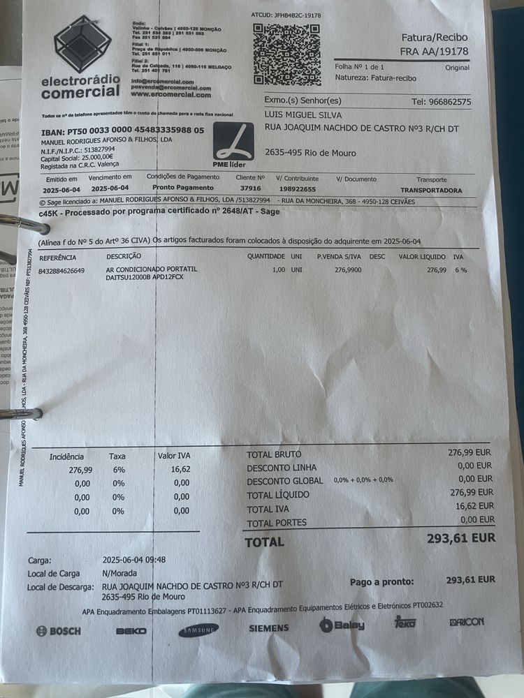 Ar condicionado portatil Daitsu 12000BTU