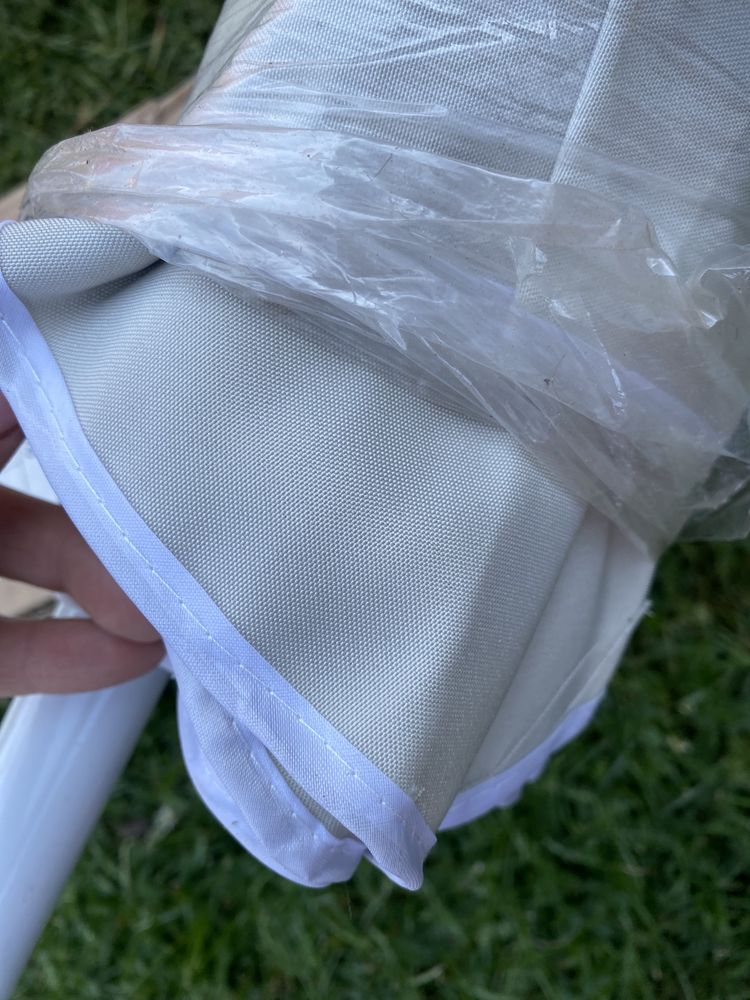 Parasol ogrodowy 2.7m beżowy grafit duży na słońce