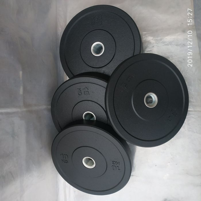 Диск 20 кг для олимпийской штанги (бамперные блины для кроссфита)