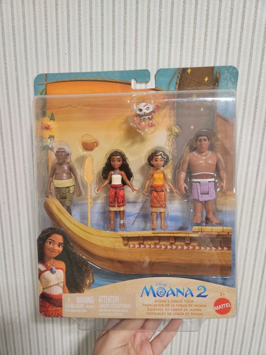 Набір Mattel Моана 2 Disney з 5 маленькими фігурками та 3 прикрасами