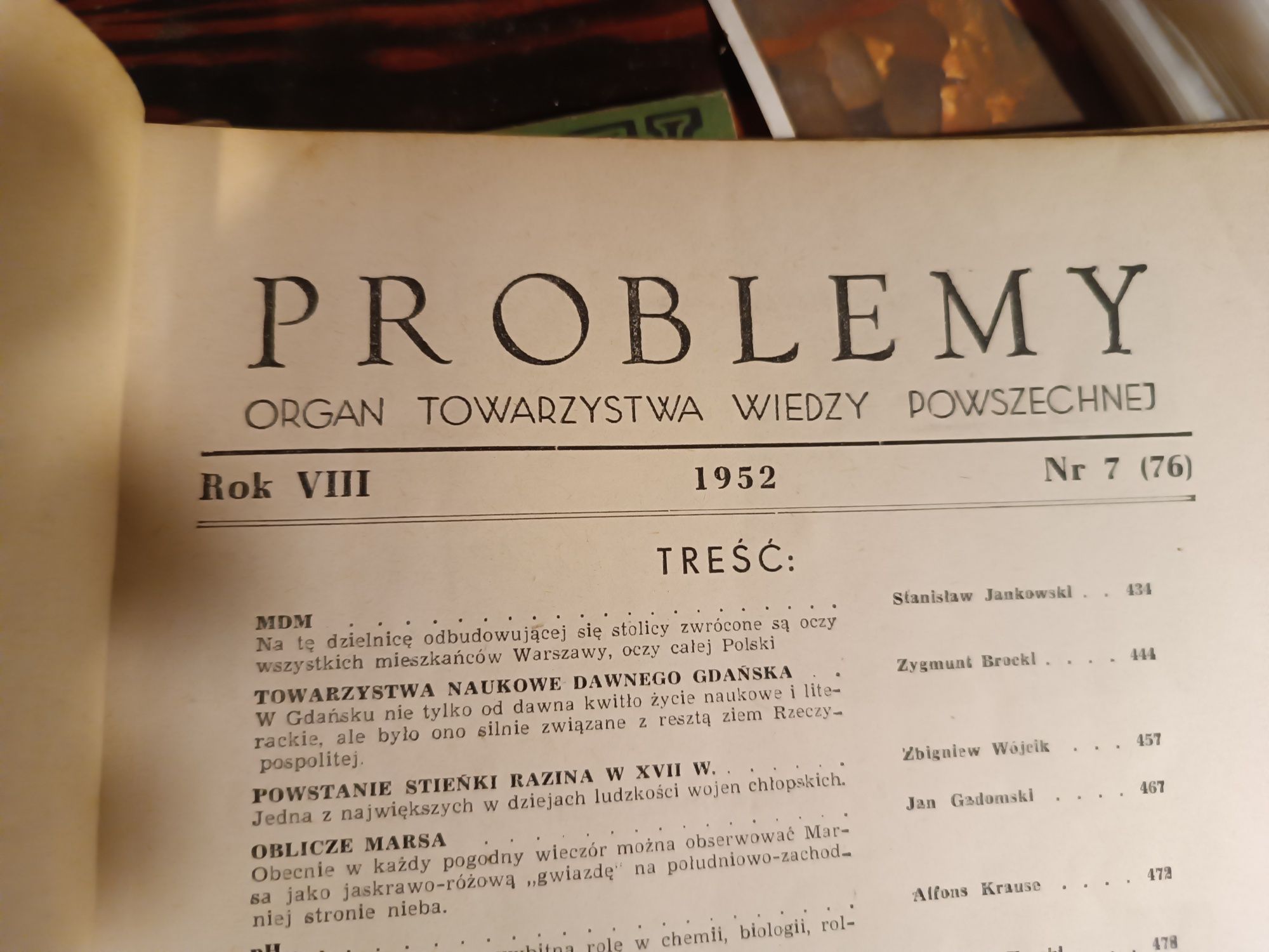 Miesięcznik "Problemy" 1952r. 6nr. Skarby PRLu