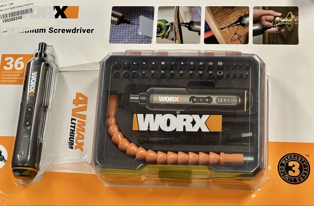 Акумуляторна викрутка Worx WX240L з бітами і кейсом