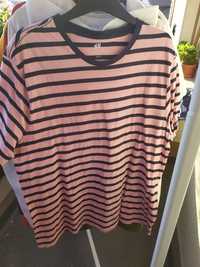 Męski t-shirt w paski, H&M, rozmiar XL