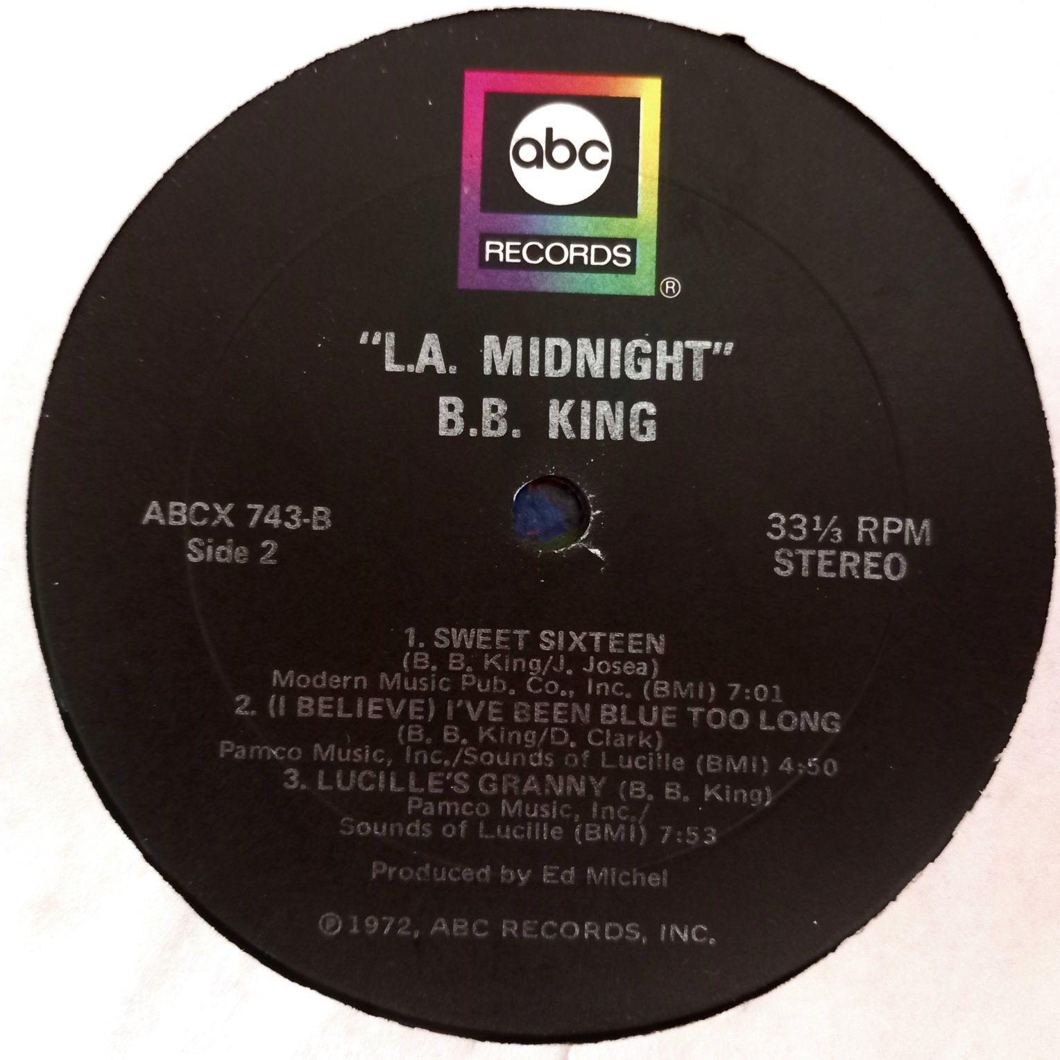 B.B.King /L.A.Midnight LP Winyl Album US 1972 EX
