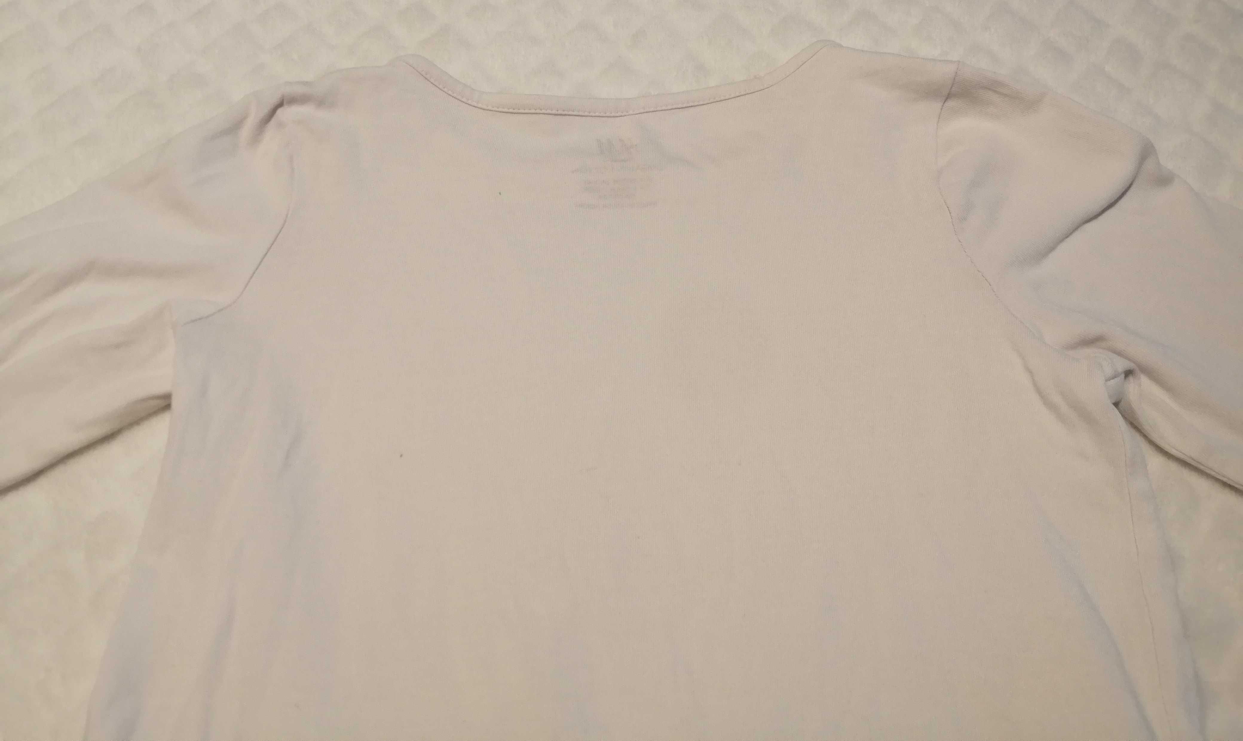 Koszulka, długi rękaw, H&M, 98-104, biała (Odzież)