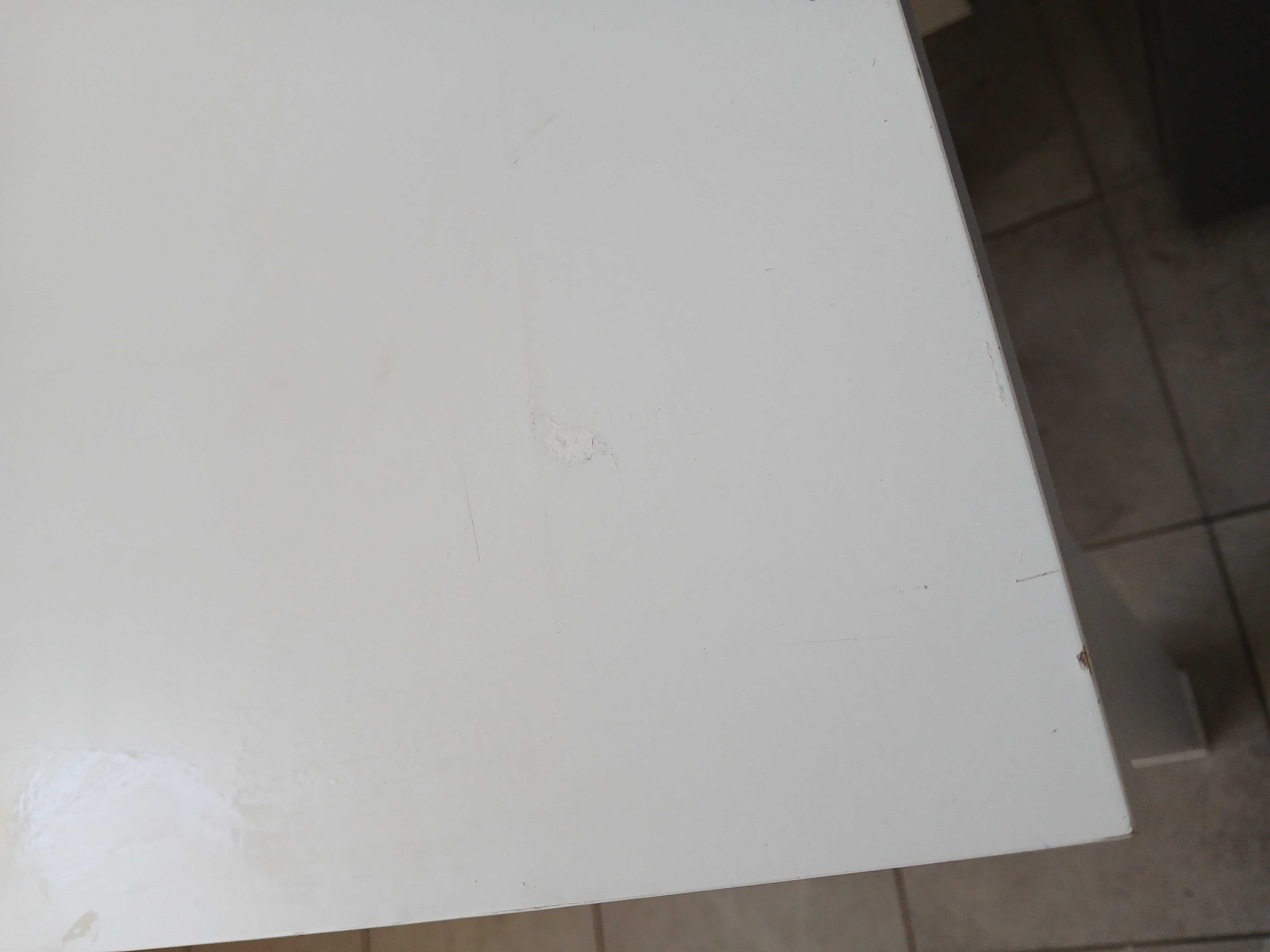 Stół z 4 krzesłami biały 140x80 rozkładany