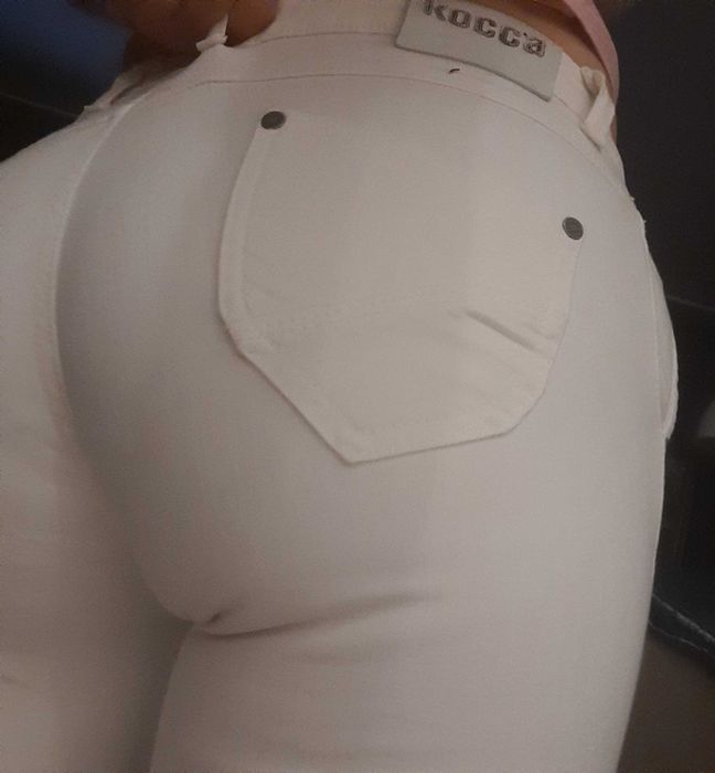 Biale jeansowe spodenki kocca 36 38 s m elastyczne