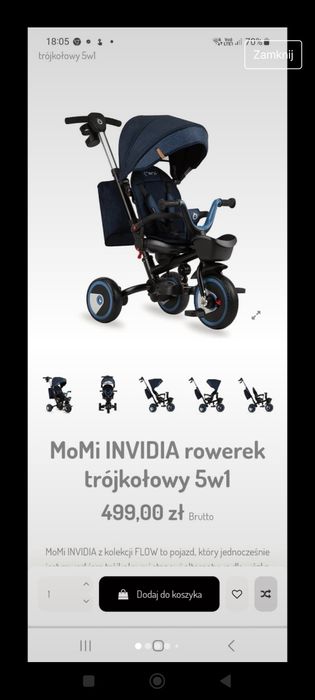 Rowerek trójkołowy MOMI