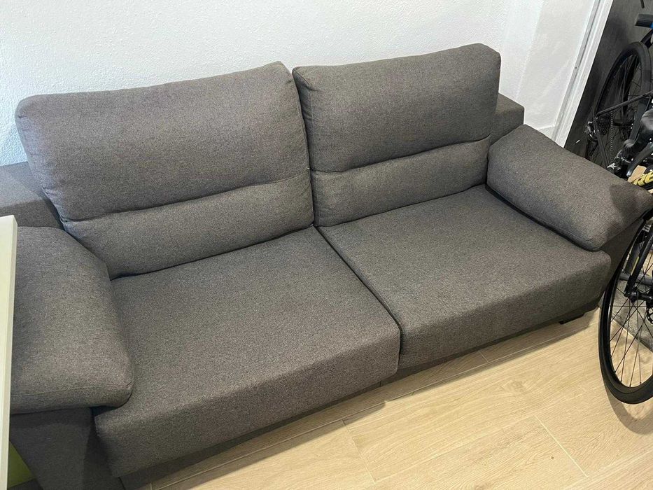 Sofá cama Nelly 3 lugares cinza