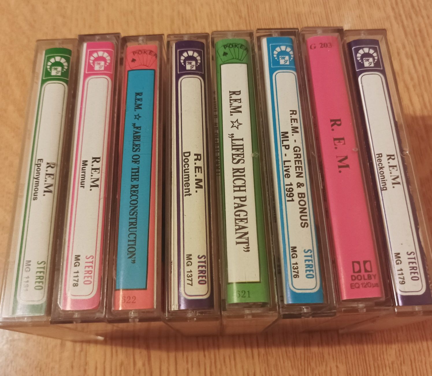 Kasety audio zespół R.E.M 8 pozycji.