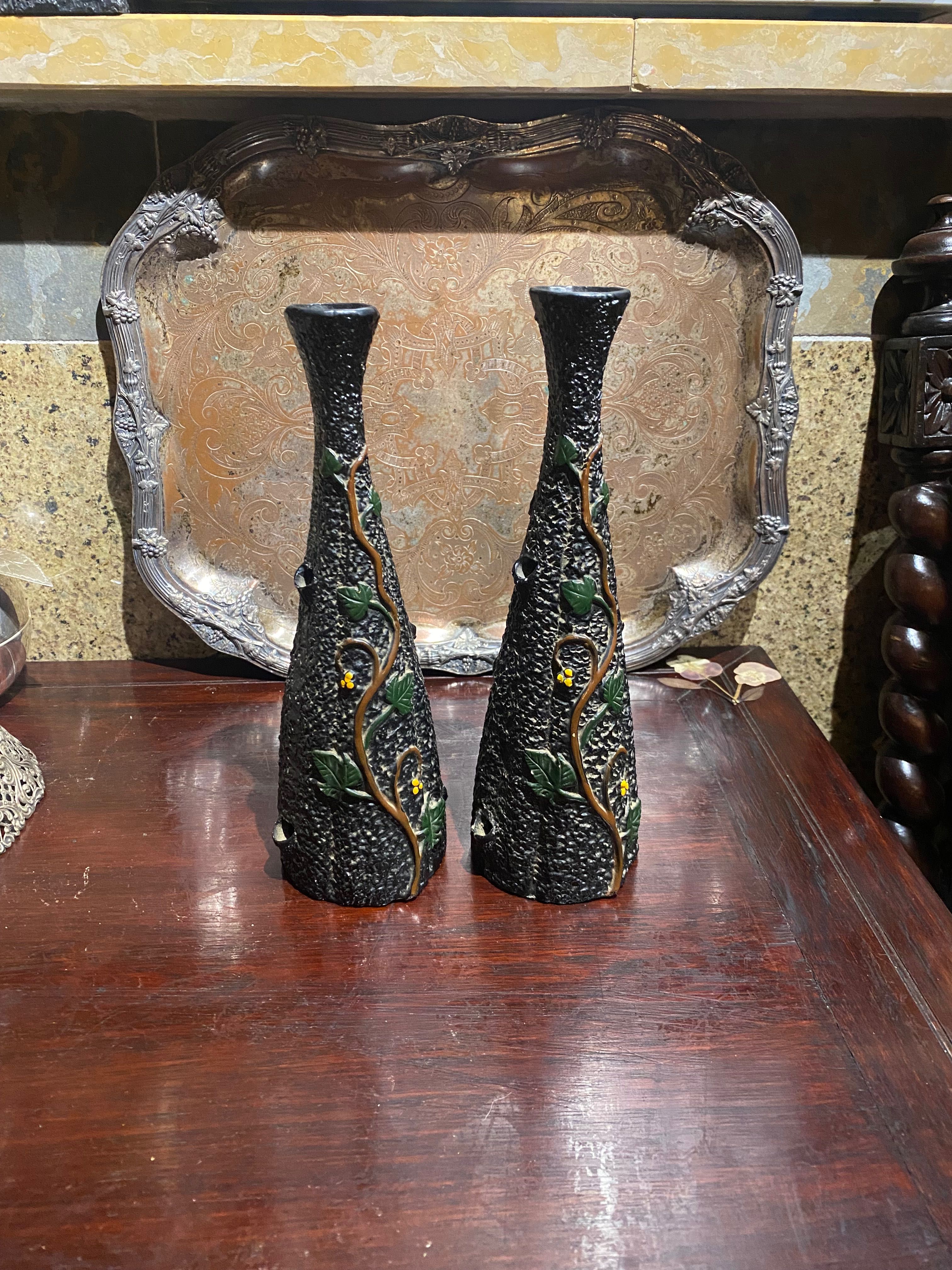 Floreiras Arte nova cerâmica das Caldas da Rainha 24 cm