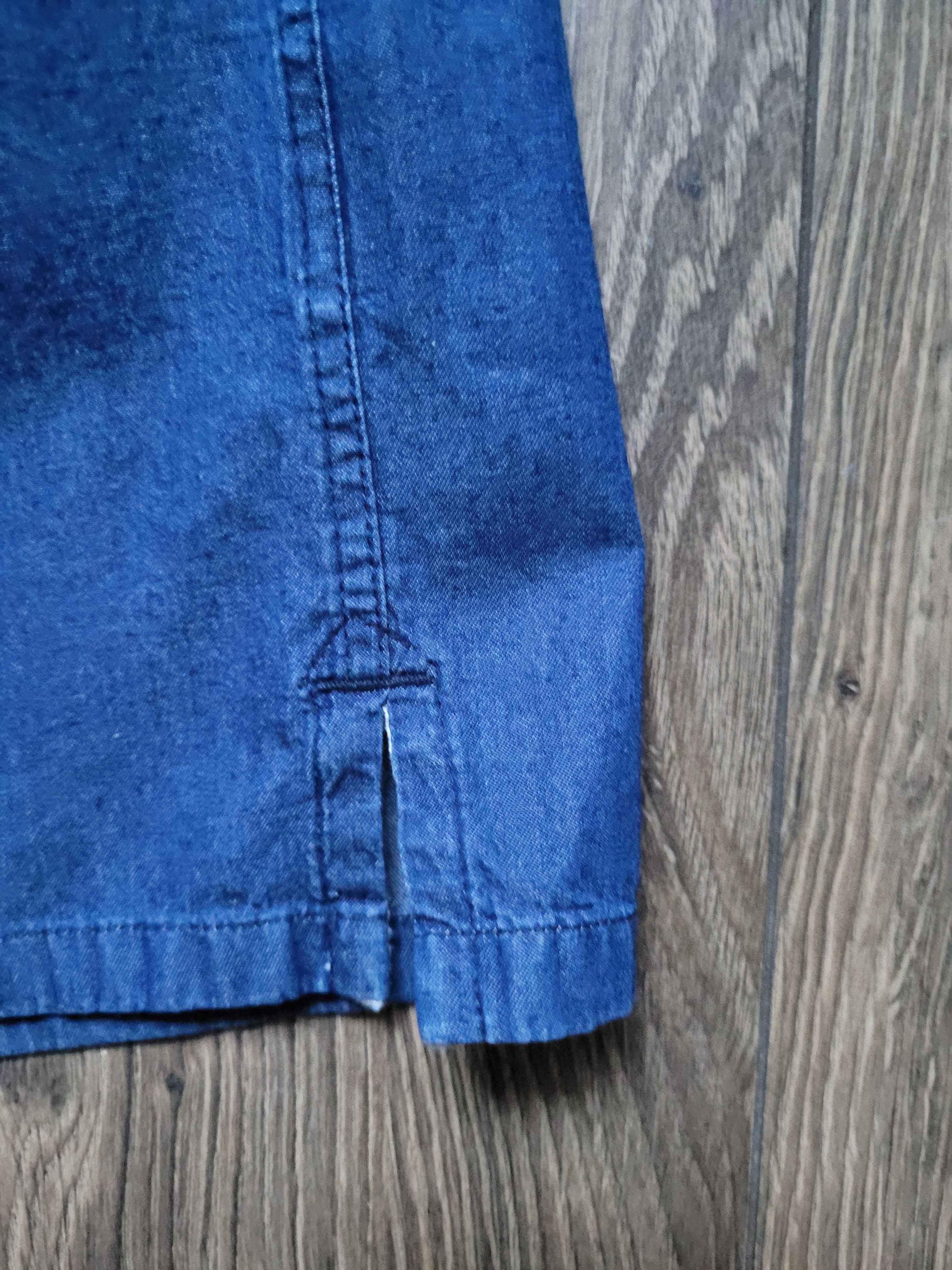 koszula Farah M casual regular fit krótki rękaw jeansowy 100% bawełna
