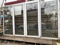 Балконная рама металлопластиковая 3400*1350 окна открывные
