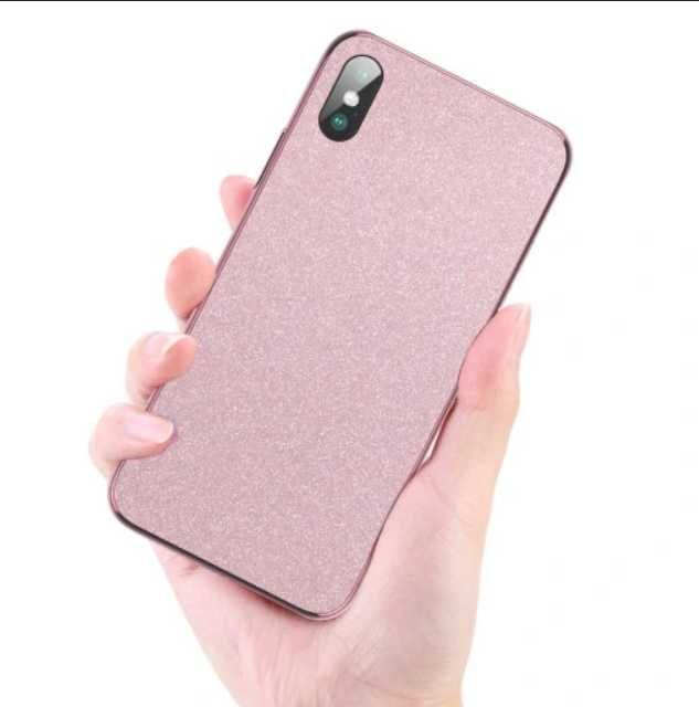 UZIEN Folia ochronna na tył każdego telefonu - różowy brokat