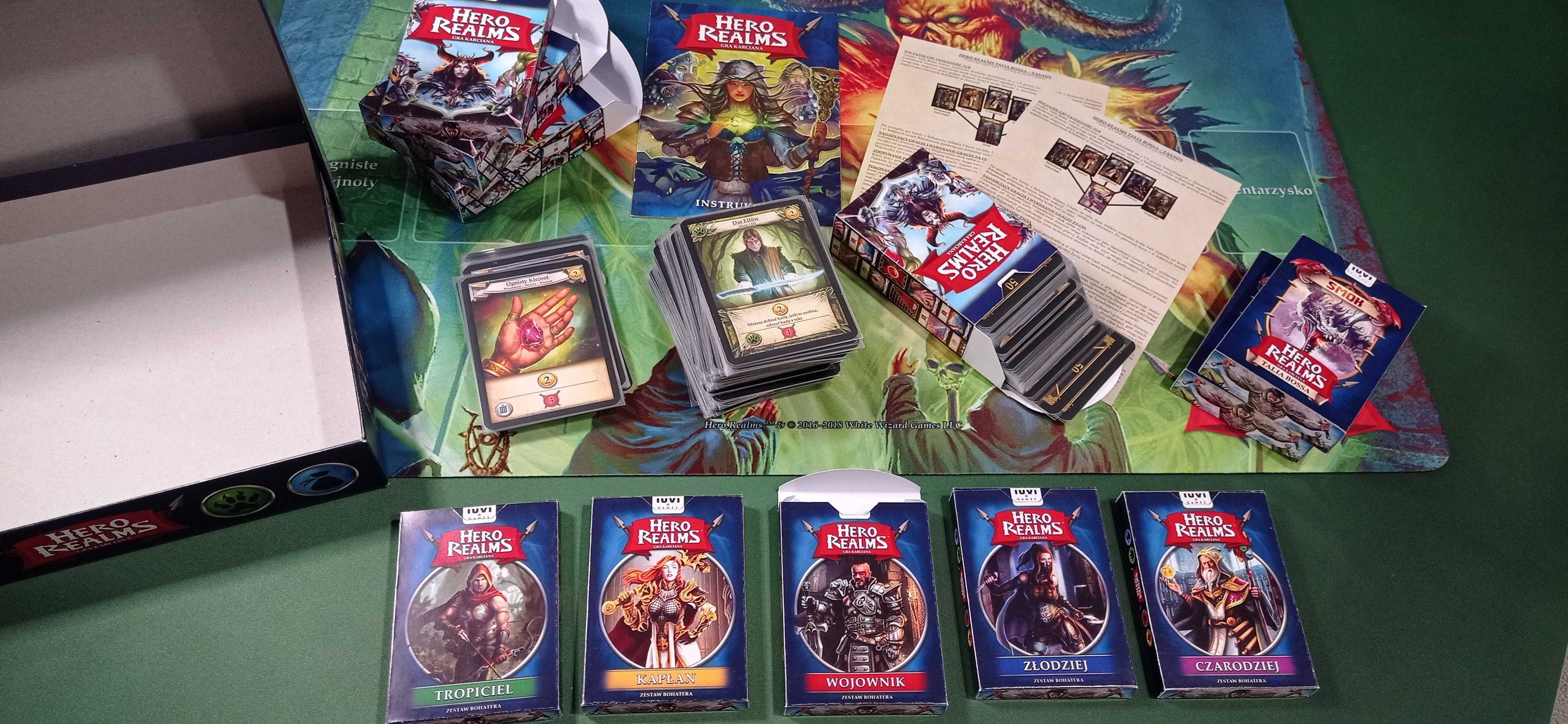 gra karciana Hero Realms +mata +rozszerzenia - bohater, boss +koszulki